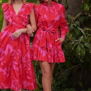 Sugarlips Red and Pink Floral Dresses